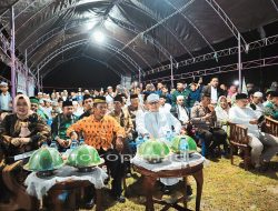 Assisten Pemerintahan dan Kesra, Samin Latandu Menutup Kemah dan Apel Santri se-Sulteng dilapangan Eks Sail Tomini.