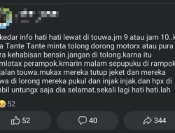 Unggah Informasi Palsu di Facebook Soal Pencurian HP, Pria di Kota Palu Diciduk Polisi