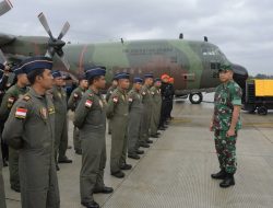 Dua Pesawat TNI AU Terbangkan Bantuan ke Turki. Tinjau Kesiapan Pesawat, Kasau Ingatkan Kru Utamakan Safety