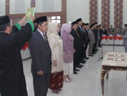Gubernur Rusdy Mastura Lantik dan Ambil Sumpah Pejabat Tinggi Pratama, Administrator dan Pengawas Lingkup Pemprov Sulteng