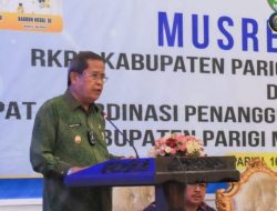 Wabup Badrun Nggai buka Musrembang RKPD Parimo tahun 2024 sekaligus Rakor Penanggulangan Kemiskinan Daerah Kabupaten Parigi Moutong tahun 2023