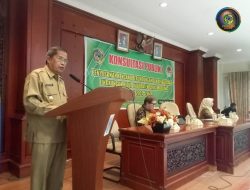 Konsultasi publik I penyusunan dokumen RPPLH tahun 2024 – 2054 diKab. Parimo resmi dibuka Wabup Badrun Nggai
