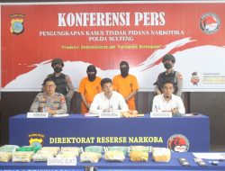 Polda Sulteng Gagalkan Penyelundupan 20 Kilogram Narkotika Asal Makassar