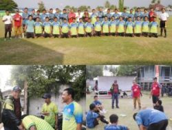 Wakil Bupati Touna Ilham Lawidu Terima Kunjungan Silaturahmi Wakil Bupati Parimo Badrun Nggai Pada Laga Uji Coba Tim ASN Touna Vs ASN Parimo