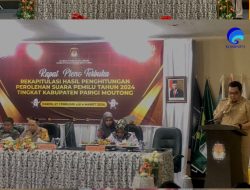 Rapat Pleno Terbuka Perhitungan Perolehan Suara Pemilu Tingkat Kab. Parigi Moutong