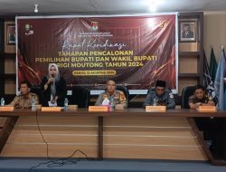 Rapat Koordinasi tahapan pencalonan Bupati dan Wakil Bupati Parigi Moutong