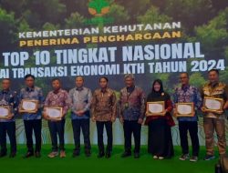 Pemprov. Sulteng Terima Penghargaan Top 5 Tingkat Nasional Dalam Penerimaan Nilai Transaksi Ekonomi dan Kelompok Tani Hutan Tahun 2024