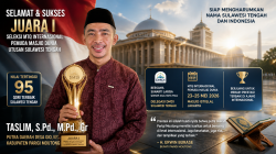 Gebrakan Qori Muda Asal Parigi Moutong: Taslim Juara I MTQ Internasional Dengan Nilai Fantastis